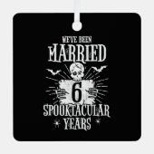 Halloween Spooktacular 6th Wedding Jubileum Metalen Ornament (Voorkant)