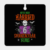 Halloween Spooktacular 6th Wedding Jubileum Metalen Ornament (Achterkant)