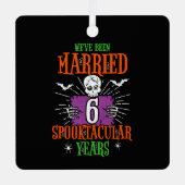 Halloween Spooktacular 6th Wedding Jubileum Metalen Ornament (Voorkant)