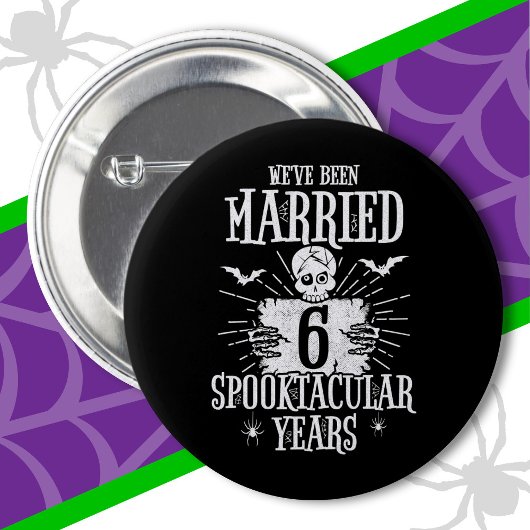 Halloween Spooktacular 6th Wedding Jubileum Ronde Button 5,7 Cm