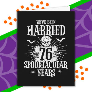 Halloween Spooktacular 76th Wedding Jubileum Kaart