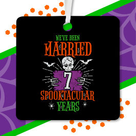 Halloween Spooktacular 7th Wedding Jubileum Metalen Ornament