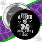Halloween Spooktacular 7th Wedding Jubileum Ronde Button 5,7 Cm