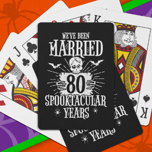 Halloween Spooktacular 80th Wedding Jubileum Pokerkaarten