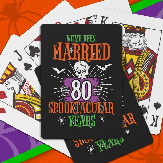 Halloween Spooktacular 80th Wedding Jubileum Pokerkaarten