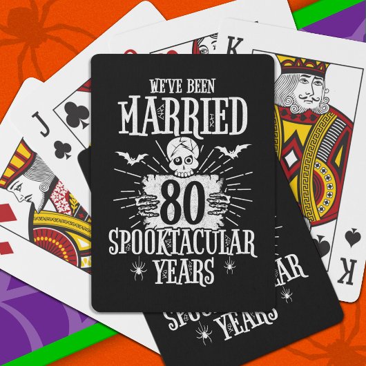 Halloween Spooktacular 80th Wedding Jubileum Pokerkaarten