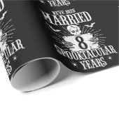 Halloween Spooktacular 8th Wedding Jubileum Cadeaupapier (Rol Hoek)