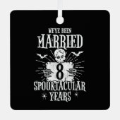 Halloween Spooktacular 8th Wedding Jubileum Metalen Ornament (Voorkant)