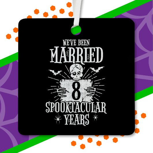 Halloween Spooktacular 8th Wedding Jubileum Metalen Ornament