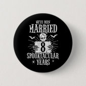 Halloween Spooktacular 8th Wedding Jubileum Ronde Button 5,7 Cm (Voorkant)