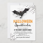 Halloween Spooktacular Bat Invitation Kaart (Voorkant)