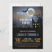 Halloween Spooktacular Birthday Party Invitation Kaart (Voorkant)