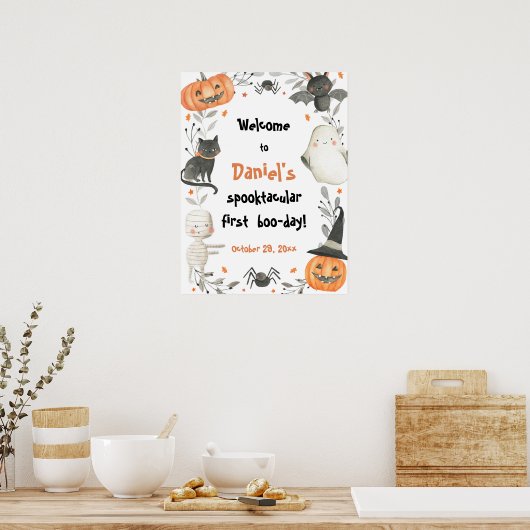 Halloween Spooktacular Birthday Welcome Poster (Keuken)