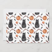 Halloween Spooktacular Black Cat on A Skull Kaart (Achterkant)