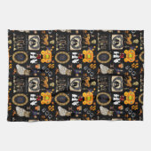 Halloween Spooktacular Black keukenhanddoek (Horizontaal)
