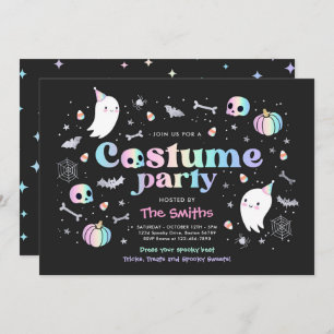 Halloween Spooktacular Costume Party Cute Ghost Kaart
