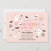 Halloween Spooktacular Costume Party Schattige Gho Kaart (Voorkant)