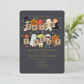 Halloween Spooktacular Costume Verjaardagsfeest Kaart (Staand voorkant)