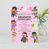 Halloween Spooktacular Costume Verjaardagsfeest Kaart (Staand voorkant)