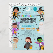 Halloween Spooktacular Costume Verjaardagsfeest Kaart (Voorkant / Achterkant)