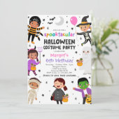 Halloween Spooktacular Costume Verjaardagsfeest Kaart (Staand voorkant)