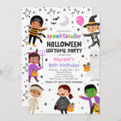 Halloween Spooktacular Costume Verjaardagsfeest Kaart (Voorkant / Achterkant)