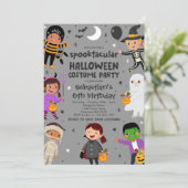 Halloween Spooktacular Costume Verjaardagsfeest Kaart (Staand voorkant)