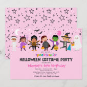 Halloween Spooktacular Costume Verjaardagsfeest Kaart (Voorkant / Achterkant)