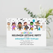 Halloween Spooktacular Costume Verjaardagsfeest Kaart (Staand voorkant)