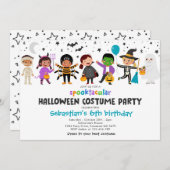 Halloween Spooktacular Costume Verjaardagsfeest Kaart (Voorkant / Achterkant)