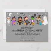 Halloween Spooktacular Costume Verjaardagsfeest Kaart (Voorkant)