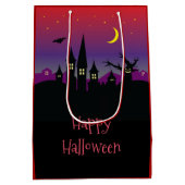 Halloween Spooktacular Creepy Haunted Castle Party Medium Cadeauzakje (Achterkant)