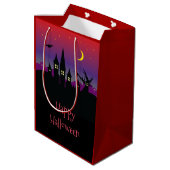 Halloween Spooktacular Creepy Haunted Castle Party Medium Cadeauzakje (Achterkant Gekanteld)