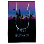 Halloween Spooktacular Creepy Haunted House Party Medium Cadeauzakje (Achterkant)