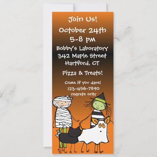 Halloween Spooktacular Custom Invation Kaart (Achterkant)