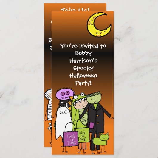 Halloween Spooktacular Custom Invation Kaart (Voorkant / Achterkant)