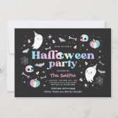 Halloween Spooktacular Feest Cute Pastel Geest Kaart (Voorkant)