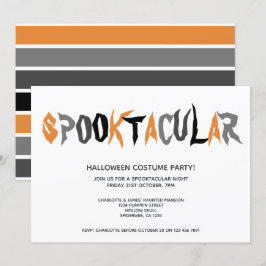 Halloween Spooktacular Feestje Gestreepte Patroon Kaart