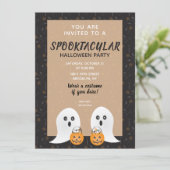 Halloween Spooktacular Geesten Trick or Treaten Kaart (Staand voorkant)