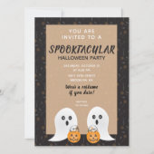 Halloween Spooktacular Geesten Trick or Treaten Kaart (Voorkant)