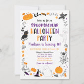 Halloween Spooktacular Ghost Pumpkin Birthday Kaart (Voorkant)