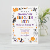 Halloween Spooktacular Ghost Pumpkin Birthday Kaart (Staand voorkant)