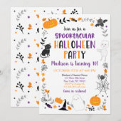 Halloween Spooktacular Ghost Pumpkin Birthday Kaart (Voorkant / Achterkant)