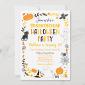 Halloween Spooktacular Ghost Pumpkin Verjaardag Kaart (Voorkant)