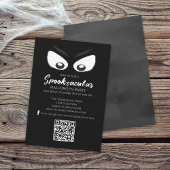 Halloween Spooktacular Ghost QR Code Social Media Kaart