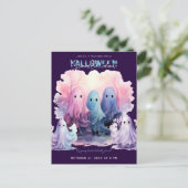 Halloween Spooktacular Ghouls Party Feestdagenkaart (Staand voorkant)