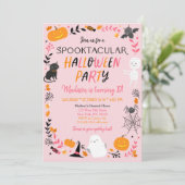 Halloween Spooktacular Girl Birthday Kaart (Staand voorkant)