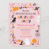 Halloween Spooktacular Girl Birthday Kaart (Voorkant / Achterkant)