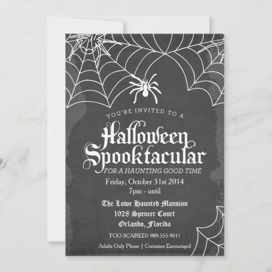 Halloween Spooktacular Invitation - Costume Party Kaart (Voorkant)