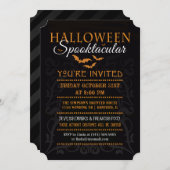 Halloween Spooktacular Invitation - Oranje & zwart Kaart (Voorkant / Achterkant)